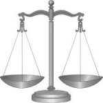 Legal scales balanced